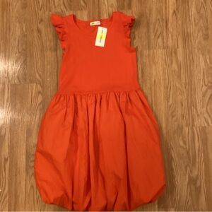 Epic Threads Vibrant Orange Ruffle Sleeve Dress
